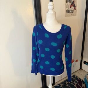 Blue Polka Dot Sweater